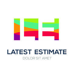 Creative colorful logo ,LE mean (latest estimate) .