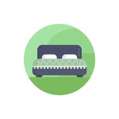 Bedroom Vector Icon Filled Outline Illustration.