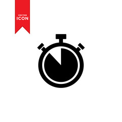 Stopwatch icon vector. Trendy flat design style on white background.