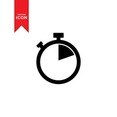 Stopwatch icon vector. Trendy flat design style on white background.