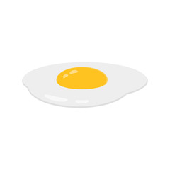 Omelette. Egg dish on a white background. Vector illustration.