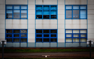Six blue windows