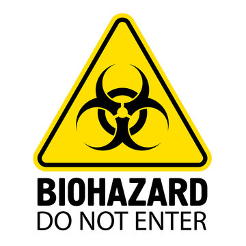 Biohazard sign. Danger symbol. Do not enter. Vector flat icon