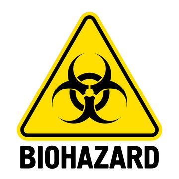 Biohazard sign. Danger symbol. Vector flat icon