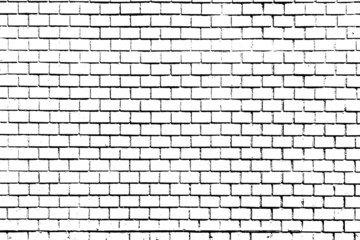 Vector Brick Wall Texture Background . Grunge Distress Sketch Stamp Overlay Effect