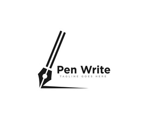 Pen Write Logo Icon Design Vector