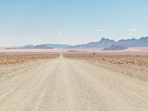 D707 scenic road in Namib desert, Namibia