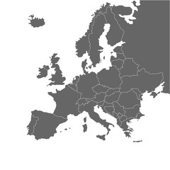 Fototapeta na wymiar Europe - Political Map of Europe
