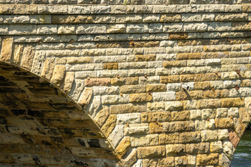 Detail of Stone Arch Bridge in Minneapolis