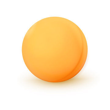 Pelota de ping pong 3d. bola del departamento del club de ping pong de  vector.