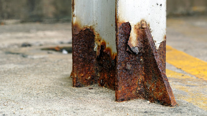 Old iron posts that rust.