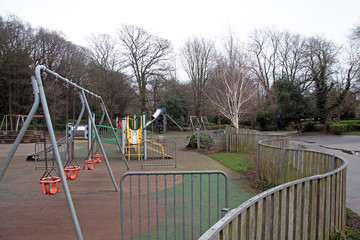 Obraz na płótnie Canvas Empty playground due to self-isolation