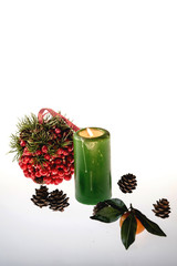 christmas decoration with candle