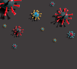 Viral epidemic influenza and Coronavirus Covid-19 concept