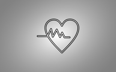 CARDIOGRAM line icon. Vector symbol in trendy flat style on white background. CARDIOGRAM sing for design.