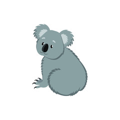 Cute vector character sitting koala