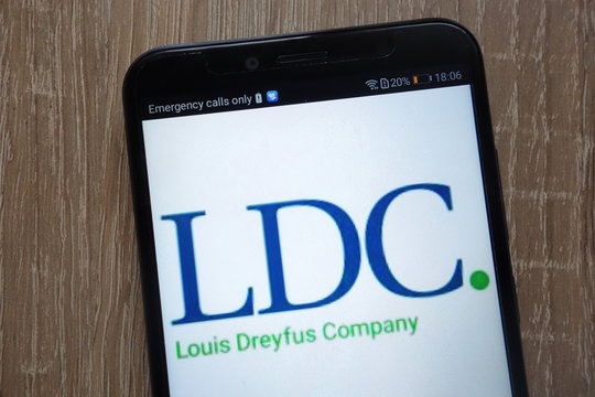 KONSKIE, POLAND - AUGUST 04, 2018: Louis Dreyfus Company logo displayed on a modern smartphone