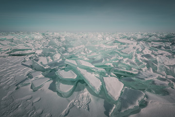 Stunning natural scenery of Lake Baikal, Russia.