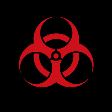 Biohazard Sign (danger caution sign), Pandemic Expansion Symbol. The emblem of the spread of the diseases.