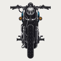 Colorful motorcycle front view concept © DGIM studio