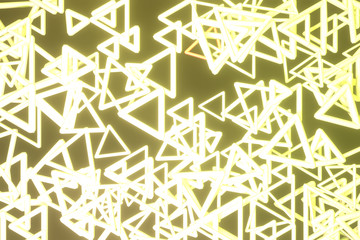 Triangle or square, geometric for design texture, background. 3D render.