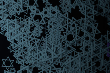 Triangle or square, geometric for design texture, background. 3D render.