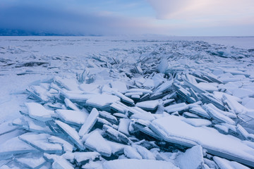 The natural scenery of Lake Baikal, Russia.