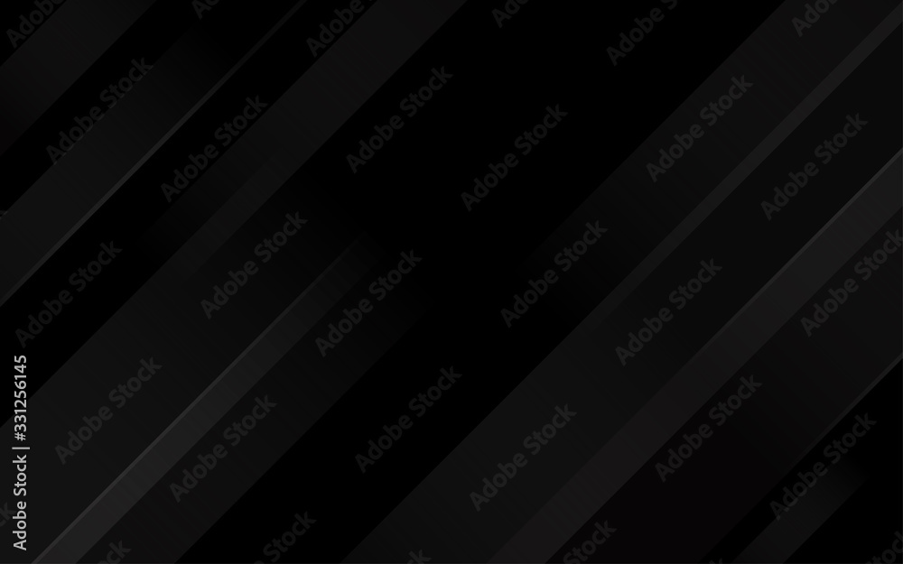 Wall mural black abstract geometric oblique lines background blank space for text vector illustration