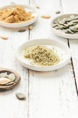 Kürbis Kürbiskernmehl Kürbiskerne Mehl Kerne