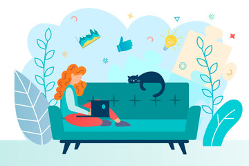 work online distance learning and working out of the office