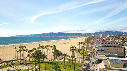 Obraz premium Aerial Photo of California Beach Town