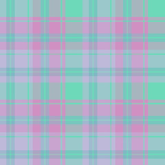 Seamless pattern in great lilac and mint green colors for plaid, fabric, textile, clothes, tablecloth and other things. Vector image.