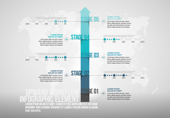 Upward Workflow Infographic Layout
