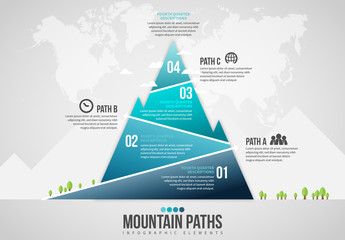 Mountain Paths Infographic Layout