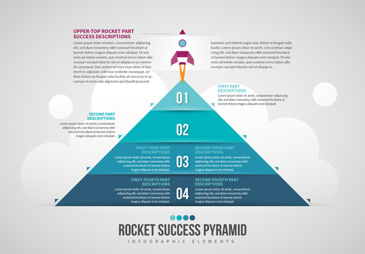 Rocket Success Pyramid Infographic Layout
