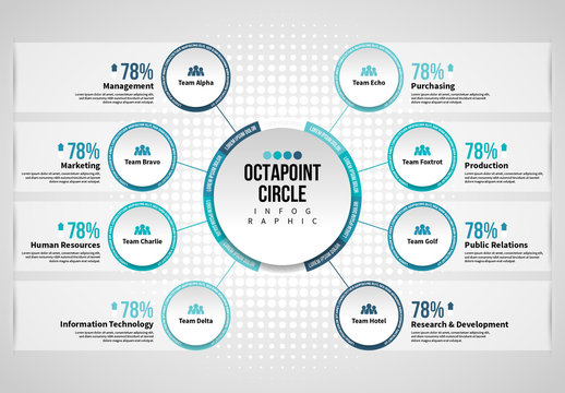 Octa Point Circle Infographic Layout