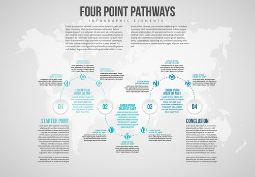 Four Point Pathways Infographic Layout