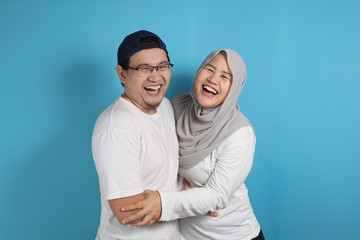 Fototapeta premium Happy Asian Muslim Couple