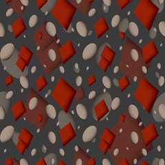 Abstract hand drawn geometric seamless pattern or background with geometric figur. Poster, card, textile, wallpaper template.