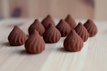 Drop shaped truffles
