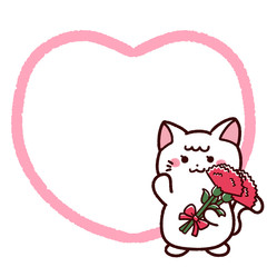 母の日フレームと白猫1