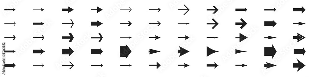 Canvas Prints arrows set- vector.