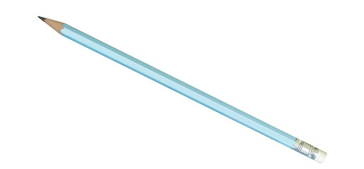 Pencil with Copy Space Isolated on a White Background.
