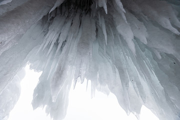 Amazing ice cave in baikal, Russia.