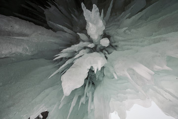 Amazing ice cave in baikal, Russia.