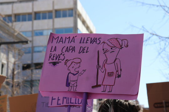 Cartel de revoluci&oacute;n feminista 8M d&iacute;a de la mujer