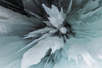Amazing ice cave in baikal, Russia.