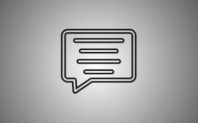 text message vector icon, speech bubble symbol. Modern, simple flat vector illustration for web site or mobile app