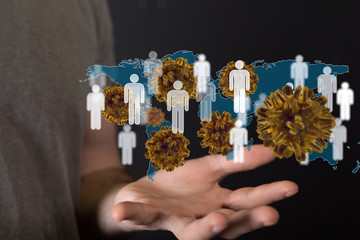 epidemic coronavirus 2019-nCoV, Novel Coronavirus Alert outbreak . Virus Covid 19-NCP. Spread of...