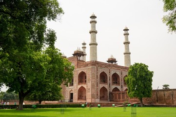 Fototapeta na wymiar Side part of the entrance Great Gate to the Taj Mahal monument in India